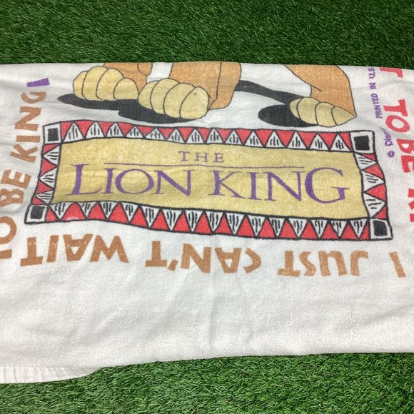 Vintage Lion King Beach Towel Simba Just Can't Wait to be King Disney - Picture 6 of 11